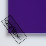 Acriglas Transparent Purple Acrylic Sheet - Lights off