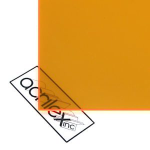 Acriglas Tangerine Fluorescent Acrylic Sheet - Backlit