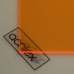 Acriglas Tangerine Fluorescent Acrylic Sheet - Lights off