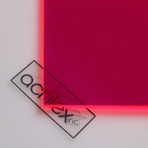 Crimson Red Fluorescent Acrylic Sheet
